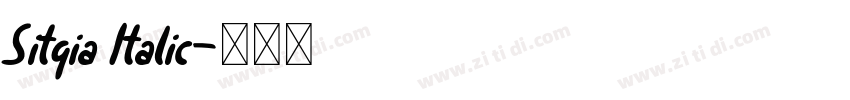 Sitqia Italic字体转换